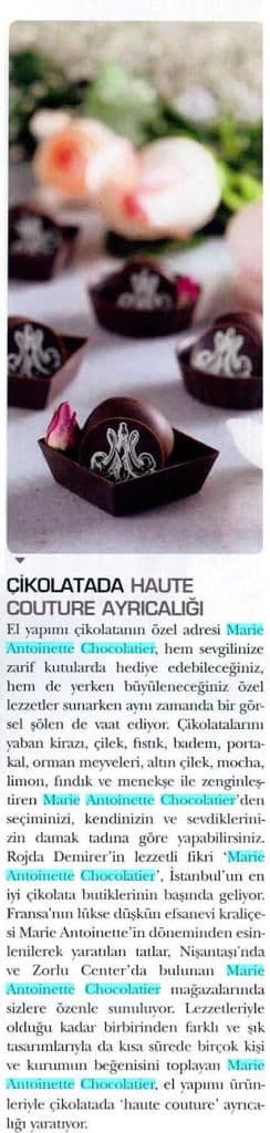 Ulusal Magazin Dergisi — Çikolatada Haute Couture Ayrıcalığı